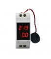 Medidor AC Voltimetro 300V Amperimetro 99.9A Riel Din GF-100VAC