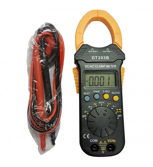 Pinza Amperometrica AC Y DC Capacimetro Digital DT203B
