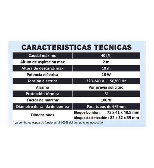 Bomba Desagote De condensado Aire Acondicionado 40 Ltrs/h Maxi Eco Flowatch