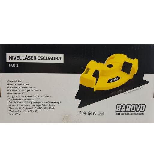 Nivel laser Escuadra 8m BAROVO NLE-2