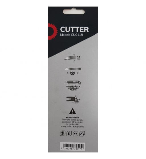 Cutter Guía metalica y rueda de ajuste Udovo Mod. CU0118