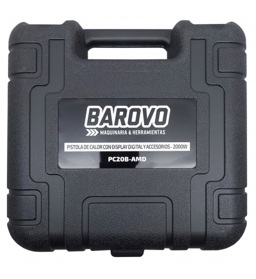 Pistola de calor con maletín y Display 2000W Barovo PC20B-AMD