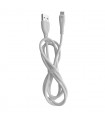 Cable de carga y transferencia de datos Micro USB 1mtr Blanco